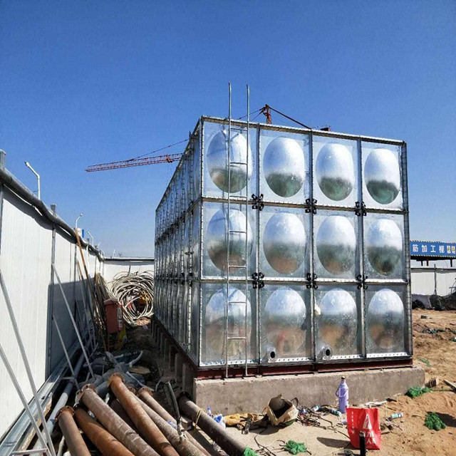 Horizontal 1000 Cubic Meters factory fire fighting Water Storage Cistern Water Tank HDG hot dipped galvanized steel water tank