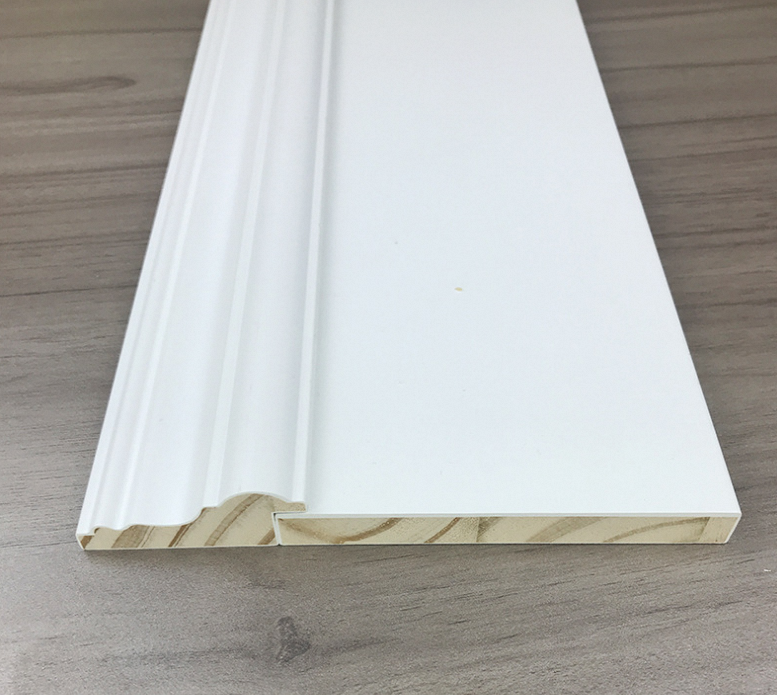 White Primed Finger Joint Wood Waterproof Baseboard Pine Mdf Baseboards Moulding Mdf Skirting Board