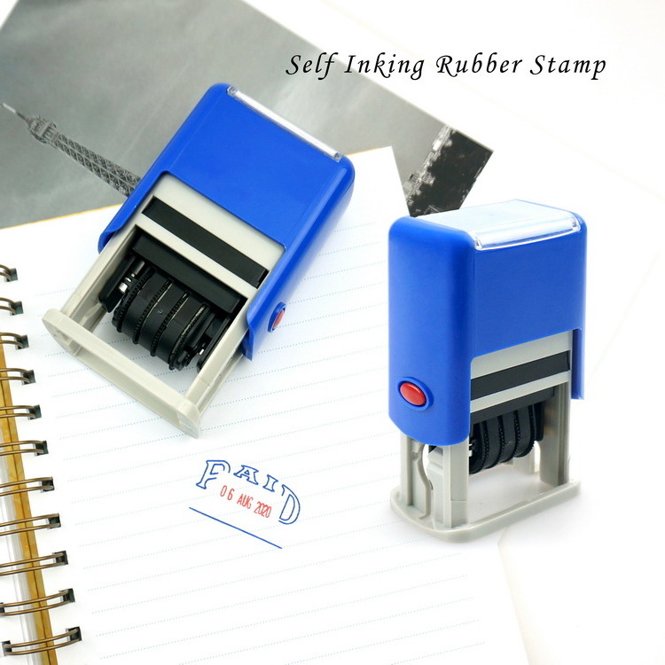 Custom Double Automatic Self-Inking Rubber Date Stamp for office