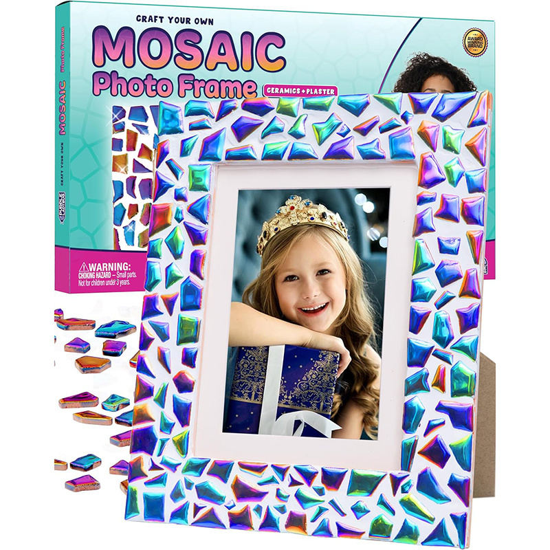 Wholesale Diy art craft mosaic kit diy mosaic photo frame kit mosaic picture frame craft kit