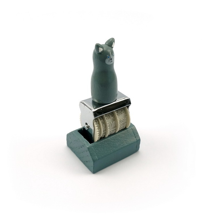 Digital Date Bear hand shank stamp Metal Number Rotating Seal Stamps