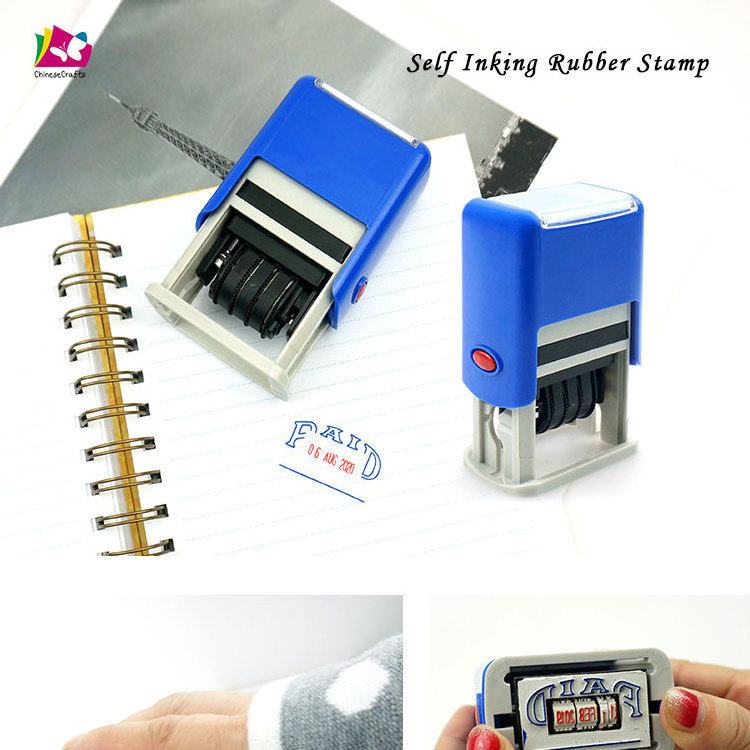 Custom Double Automatic Self-Inking Rubber Date Stamp for office