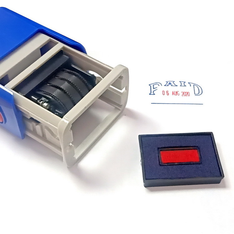 Custom Double Automatic Self-Inking Rubber Date Stamp for office