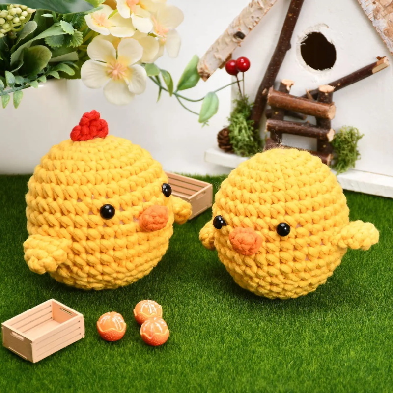 Wholesale Custom Stuffed Animal Knitting Sets Crochet Kits DIY The Chick Crochet Kits for Kids and Adults