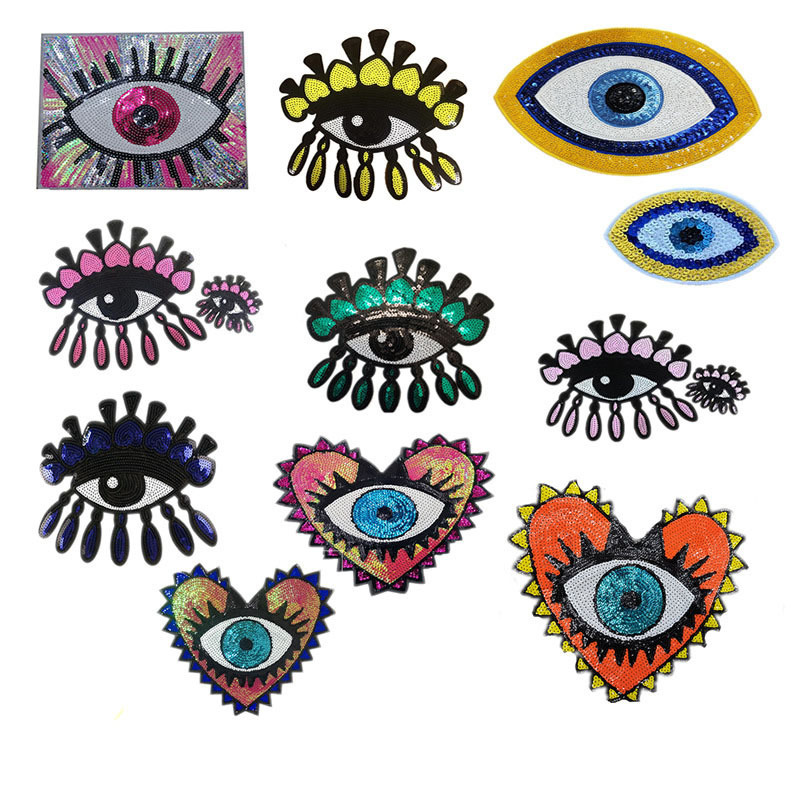 Applique Sequin Patches  Cloth Embroidered Sticker Sew On patches For Clothing