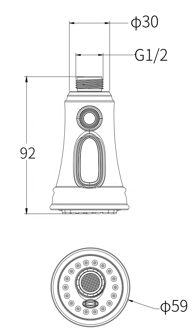 Pull Down Spray Head for sink tap kitchen  plastic Faucet kitchen faucet shower head economizer