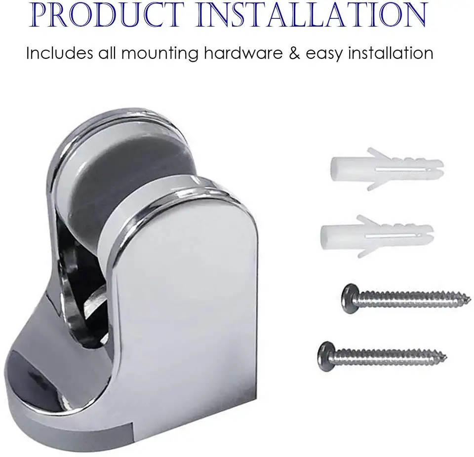 High Quality Popular Bathroom Handheld Shower Holder Bracket Chrome Plastic ABS Wall Mount Universal Hand Shower Bracket