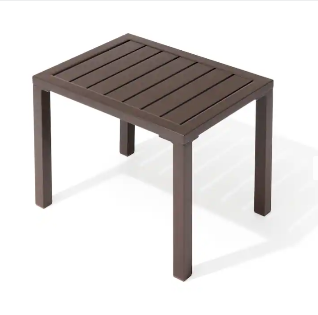 Aluminum Patio Side Table  for Outdoor Small Patio Coffee Bistro Table for Outdoor Indoor