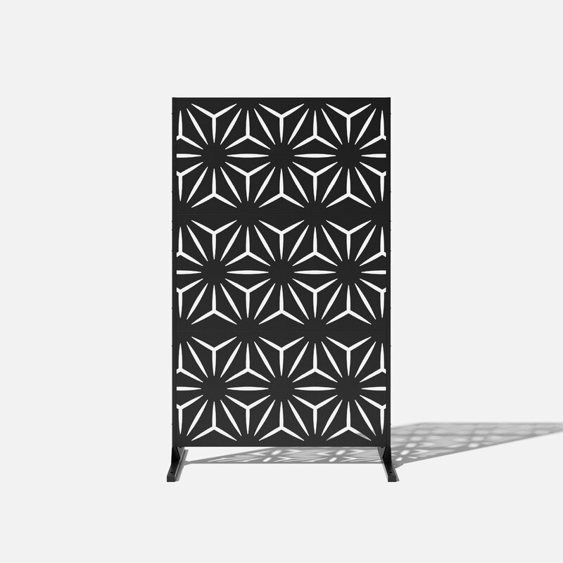 Fancy Security Grass Black Aluminum Metal Fence Security Panel Redwood Lattice Top No Dig Modern Horizontal Fence Panels