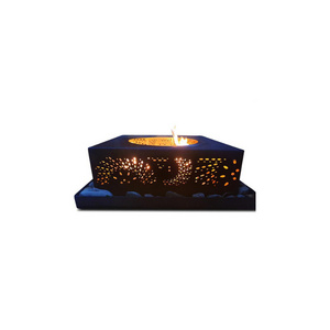 Outside Corten Steel Fire Place Outdoor Wood Burning Square Fire Patio Heater Wood Burning Fireplace Stoves