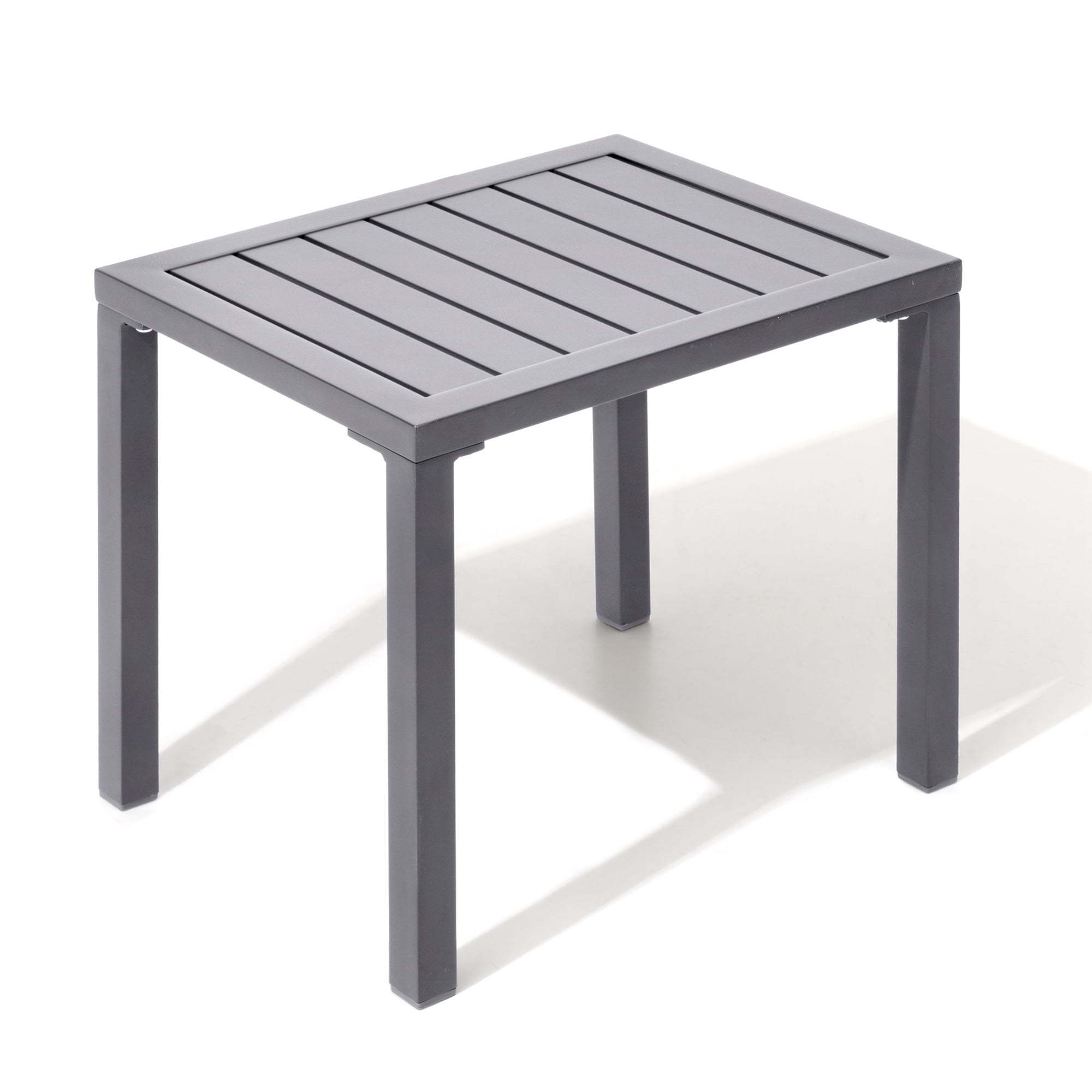 Aluminum Patio Side Table  for Outdoor Small Patio Coffee Bistro Table for Outdoor Indoor