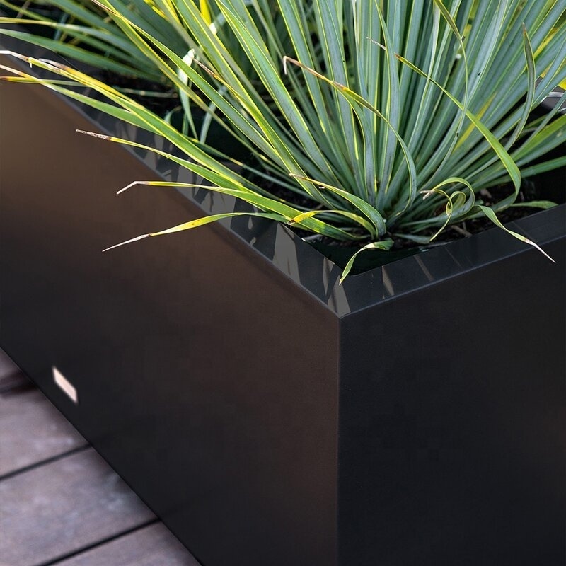 China supplier rectangular metal outdoor stainless steel flower pot