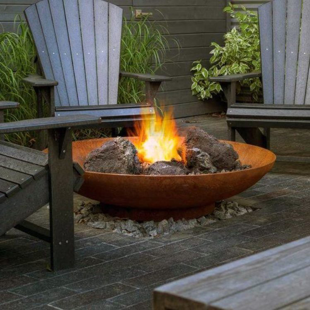 Wholesale Wood Burning Firepit 60-150cm Metal Fire Bowl Outdoor Cauldron Corten Steel Fire Pits