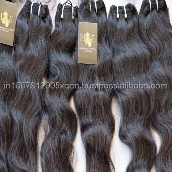 Virgin Unprocessed Wavy Straight Human Donor Hair Extensions From India Mink Hair Supplier Raw Cambodian Hair Natural Color