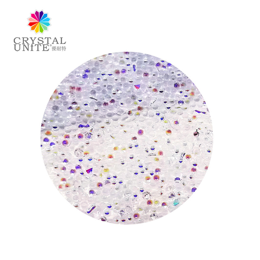 CRYSTAL UNITE High Quality Artificial Crystal Fabric Sheet Laser Cut Trimming Patch