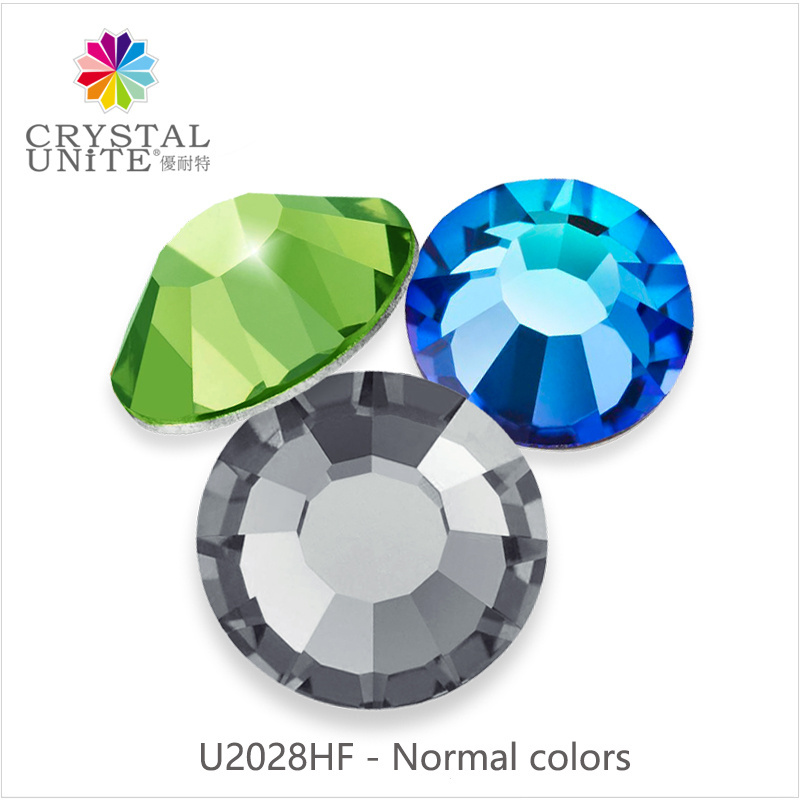 U2028 High Quality Flat Back Hot Fix Rhinestone Crystals Normal Colors with Strong Glue