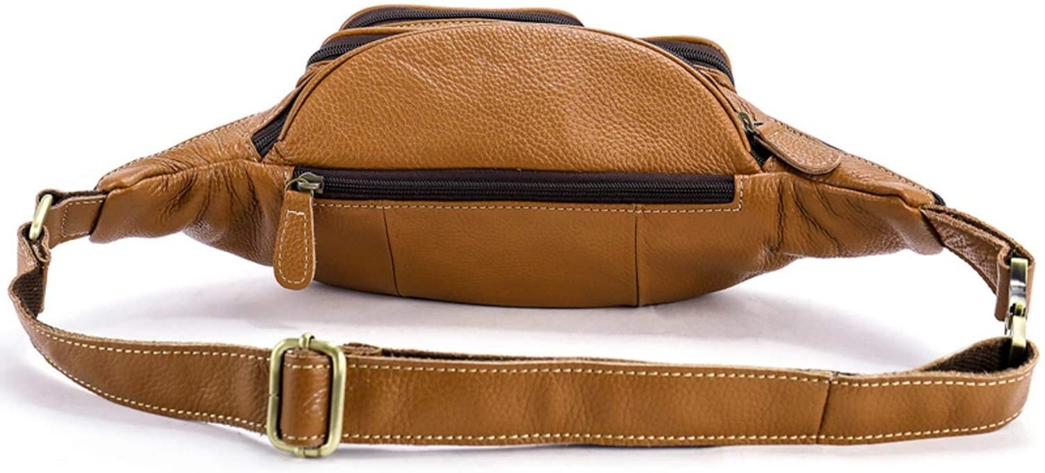 Custom Leather Large Fanny Pack Crossbody Sling Backpack Waterproof Hip Belt Bag Waist Bag