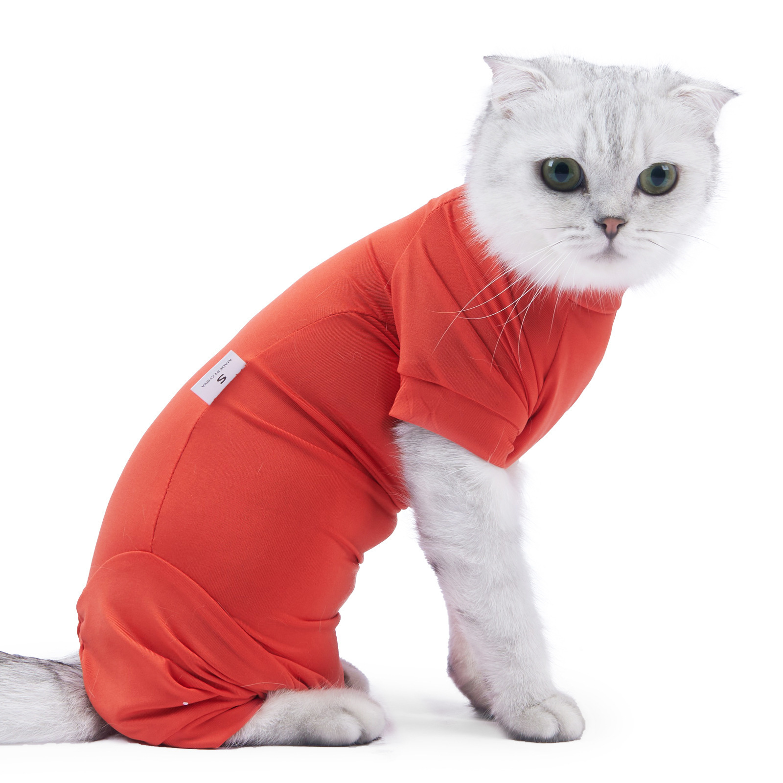 Four corner wrap full encircle design release hair recovery wound cat home suit cat jumpsuit