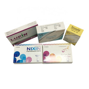 Customized biodegradable design folding carton medicine pharma paper packaging boxes for medicine cosmetic packaging