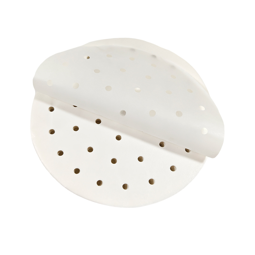 Perforated round nonstick dim sum steaming paper polygon steamer liners steaming paper cookie baking paper water proof