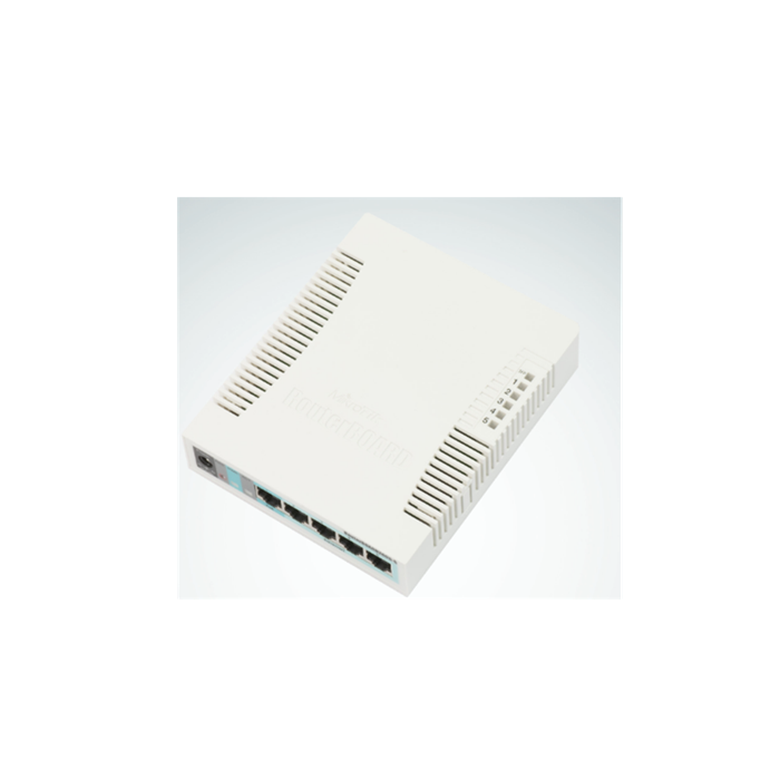 High performance MikroTik Switches RB260GS with 5x Gigabit Ethernet Smart Switch, SFP cage, plastic case, SwOS