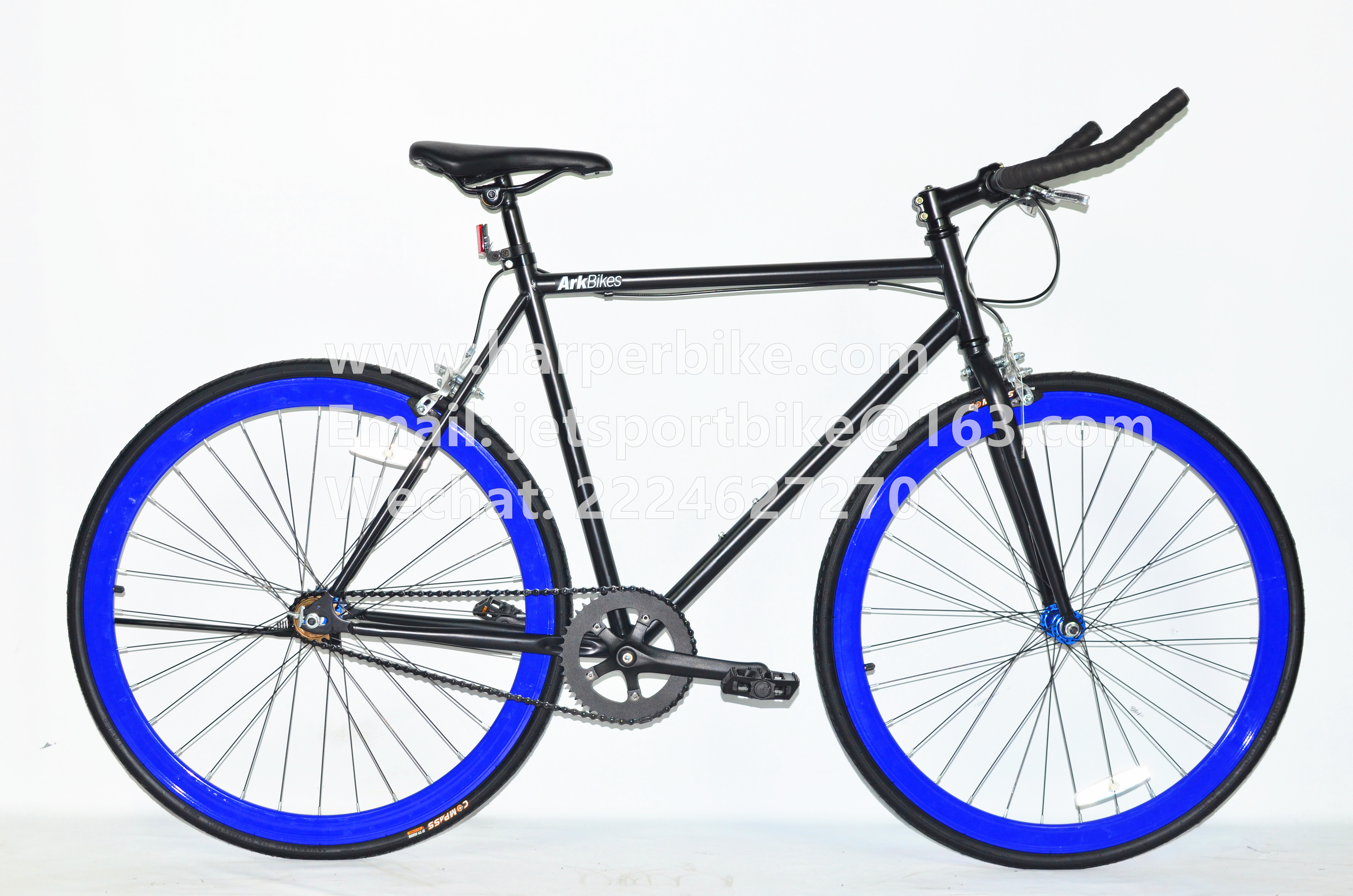 700C fixed gear bicycle fixie one gear track bike with bullhorn