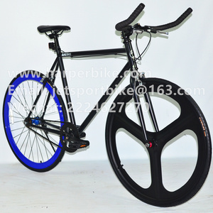 700C fixed gear bicycle fixie one gear track bike with bullhorn