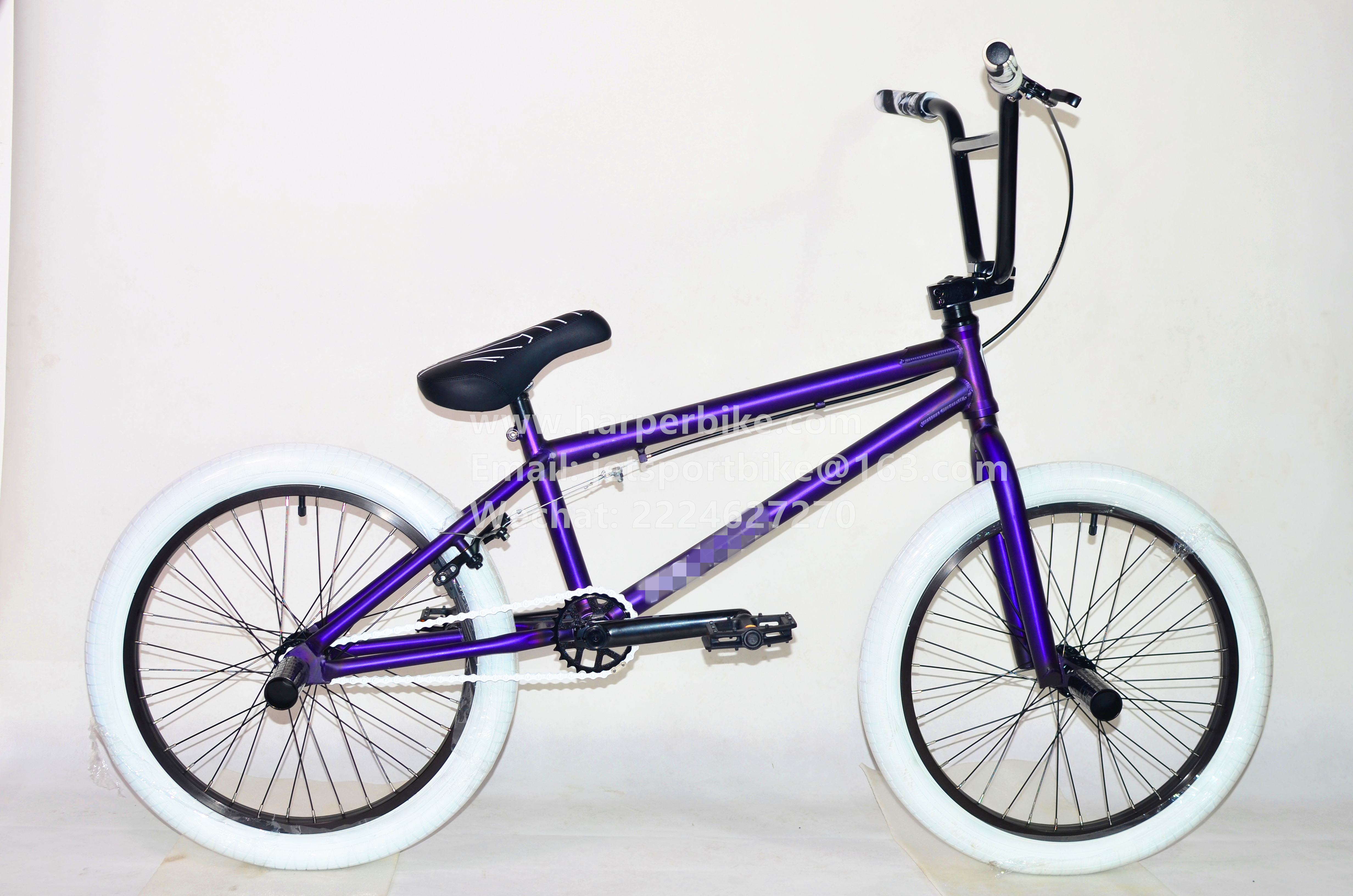 Custom design matt translucent color BMX 20 inch freestyle bicycle bike