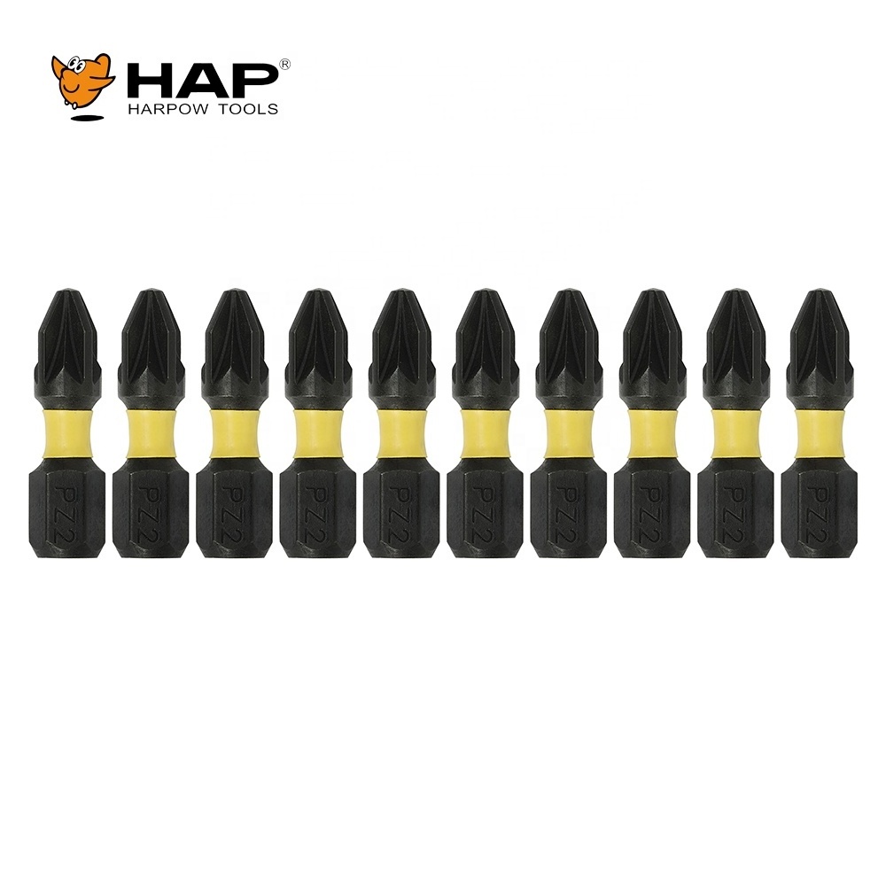 S2 Single Head Phosphate Black Surface Screwdriver bits 25mm Length Custom PZ2 Impact Screw Driver Bit