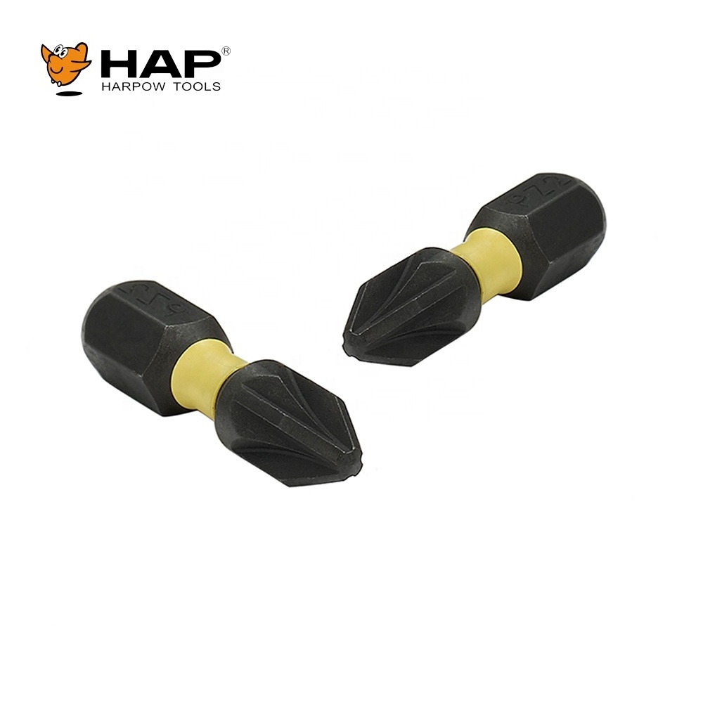 S2 Single Head Phosphate Black Surface Screwdriver bits 25mm Length Custom PZ2 Impact Screw Driver Bit