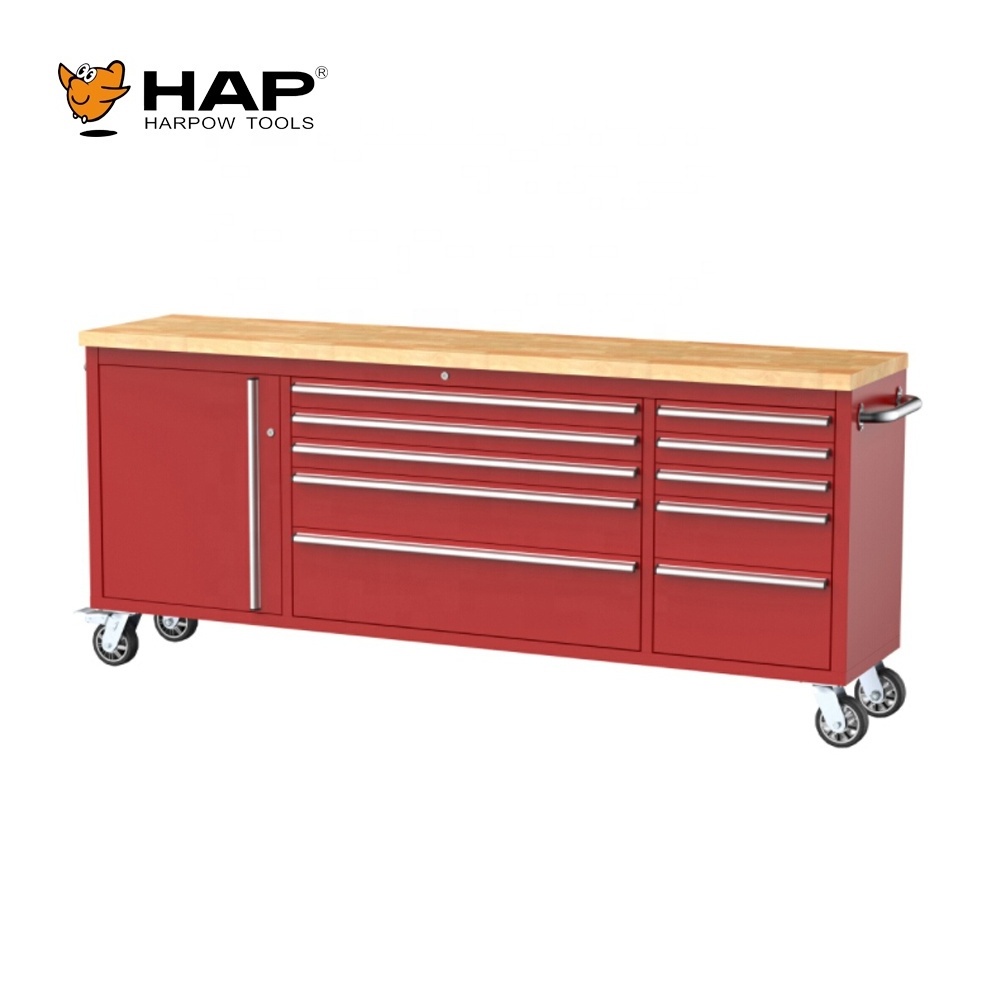 Heavy Duty Metal Garage Workshop Steel Workbench on Wheels