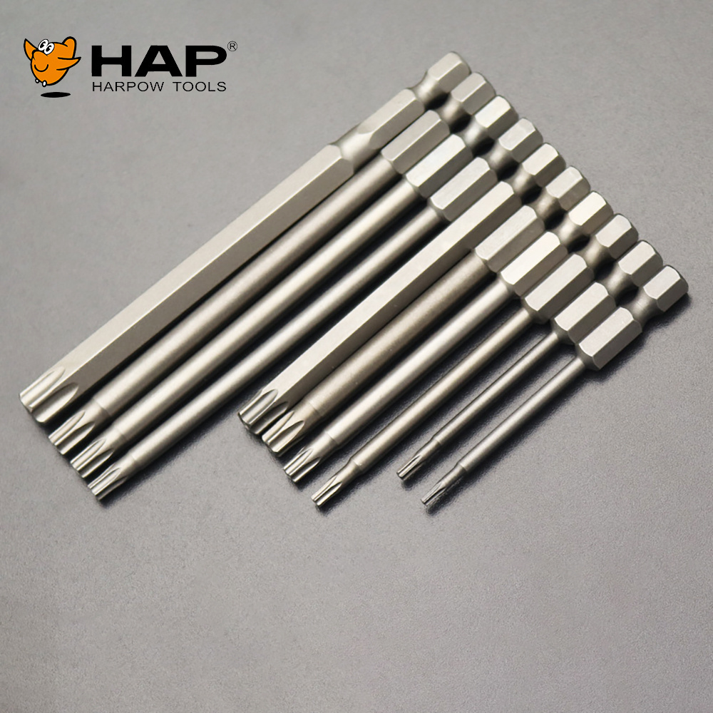 S2 Material Sand Blasting Hex Shank Torx Head Bits T6 T7 T8 T9 T10 T15 T20 T25 T30 T35 T40 Screwdriver Bits