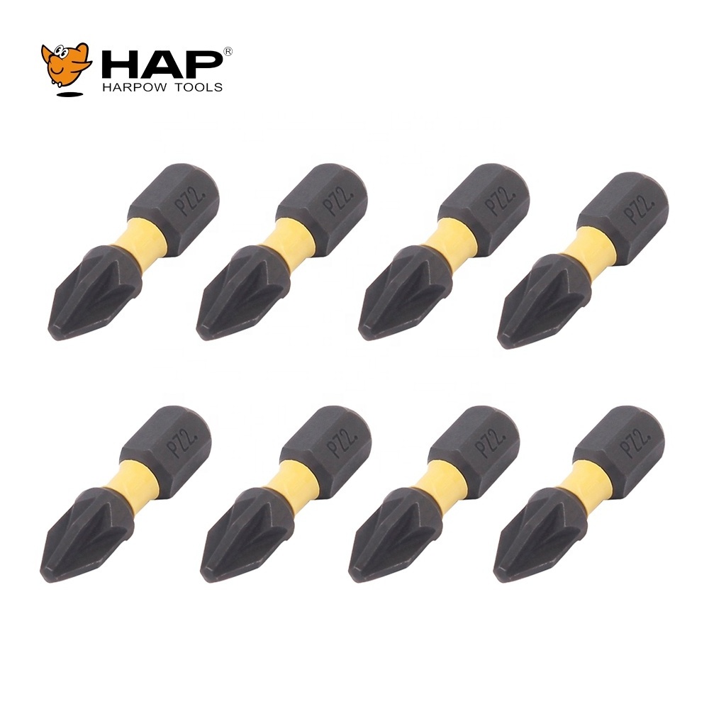 S2 Single Head Phosphate Black Surface Screwdriver bits 25mm Length Custom PZ2 Impact Screw Driver Bit