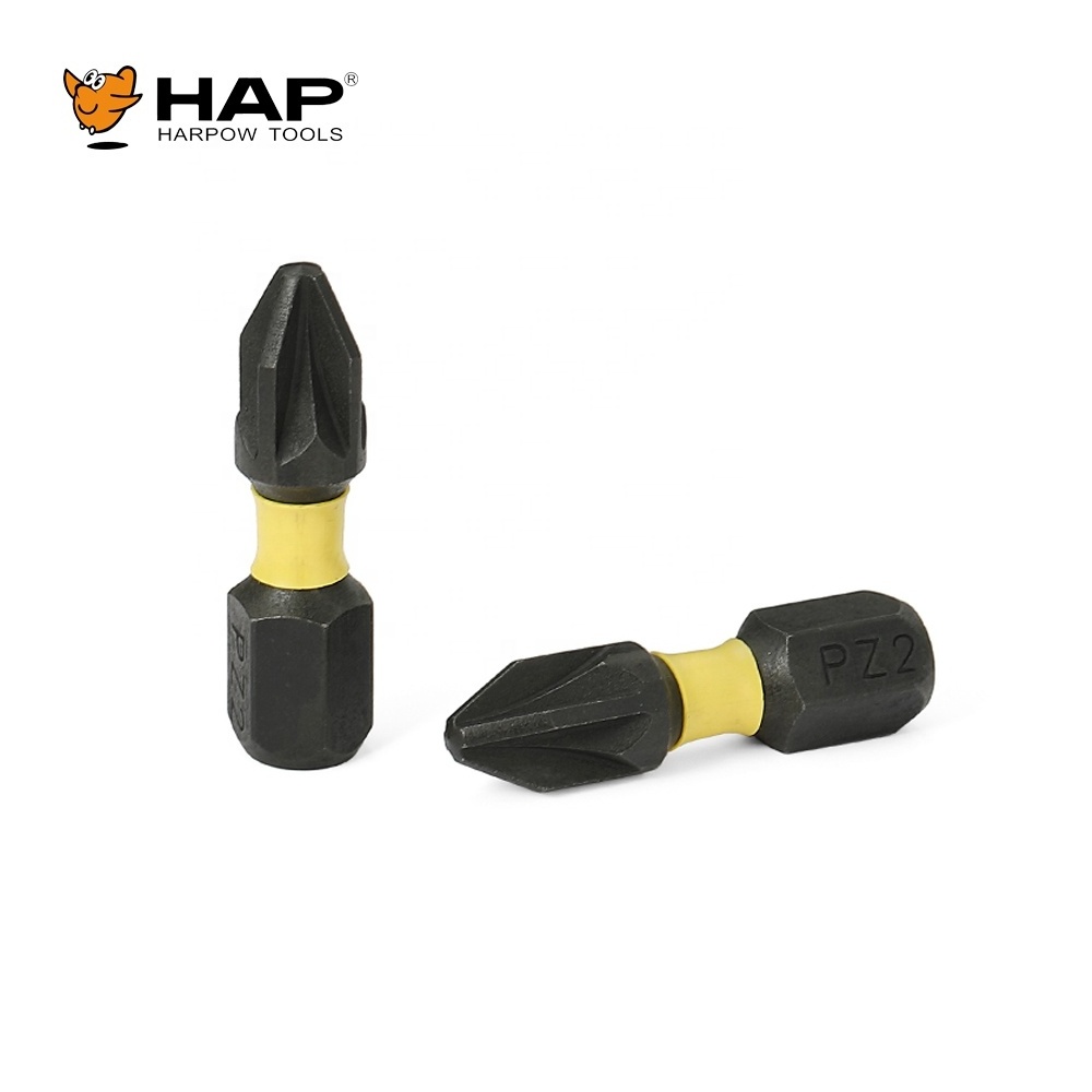 S2 Single Head Phosphate Black Surface Screwdriver bits 25mm Length Custom PZ2 Impact Screw Driver Bit