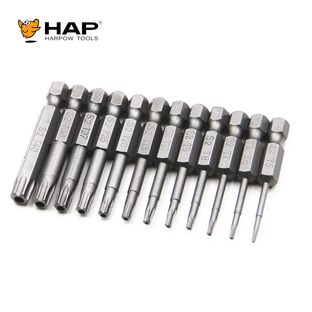 S2 Material Sand Blasting Hex Shank Torx Head Bits T6 T7 T8 T9 T10 T15 T20 T25 T30 T35 T40 Screwdriver Bits