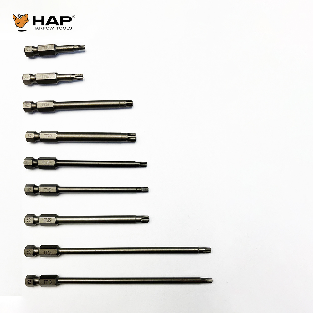 S2 Material Sand Blasting Hex Shank Torx Head Bits T6 T7 T8 T9 T10 T15 T20 T25 T30 T35 T40 Screwdriver Bits