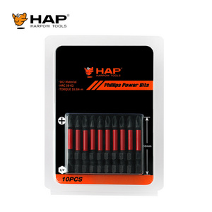 Harpow 10pcs Screwdriver Bit Set S2 Alloy Steel Screwdriver Magnetic Electric Impact 50mm PH1/PH2/PH3/PZ1/PZ2/PZ3