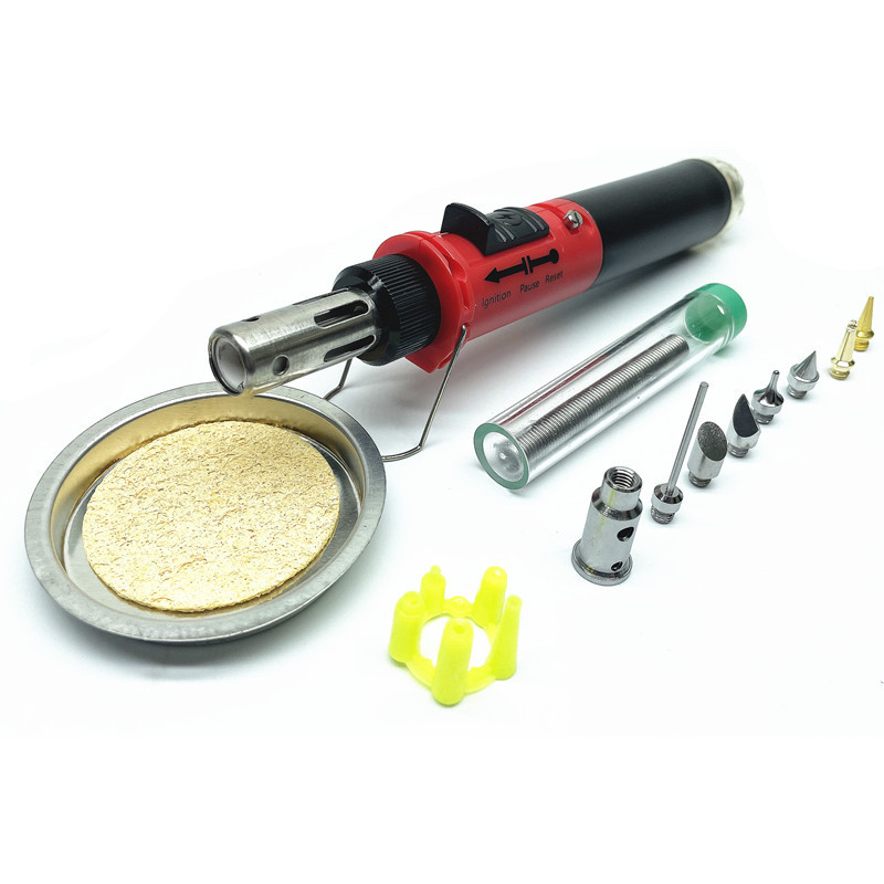 12-in-1 gas soldering iron gas welding tool automatic ignition device outdoor lighter 105K spray gun