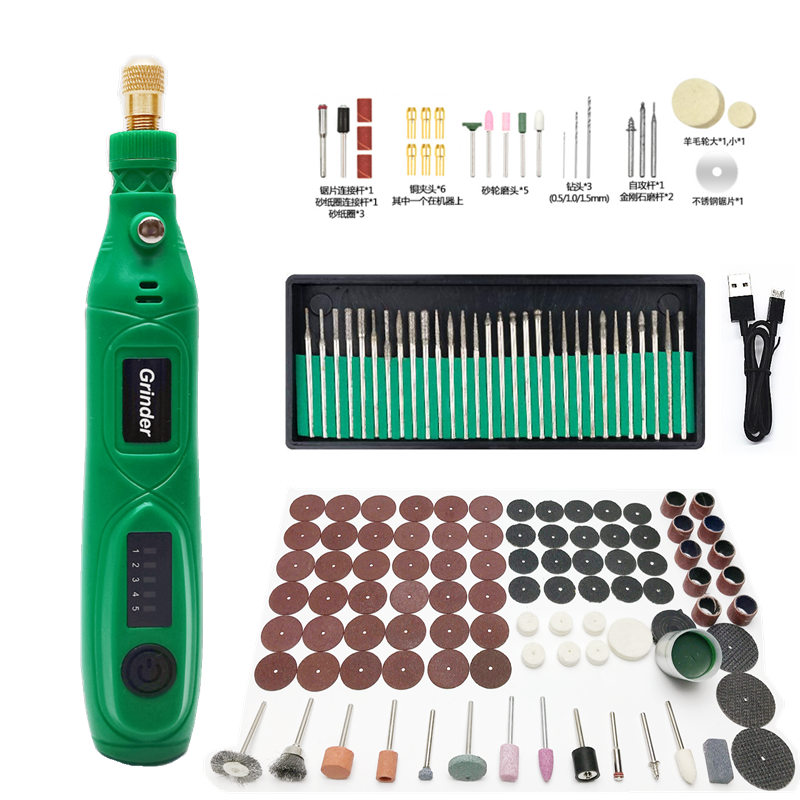 USB charging mini electric mill miniature grinder wireless electric drill 508 engraving pen 146-piece set