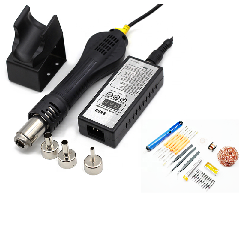 Hot Air Gun 8858 Micro Rework Soldering Station Led Digital Hair Dryer For Soldering 700w Heat Gun Welding Repair Tools