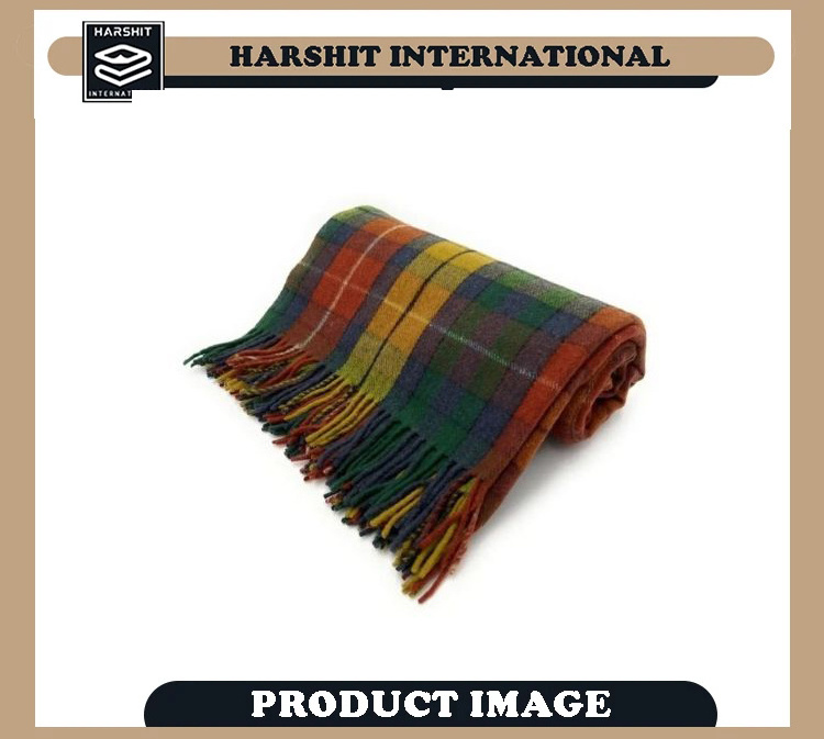 Premium Quality Material King Size Blanket Classic Design Breathable Soft And Cozy Tartan Plaid Blankets For Sale