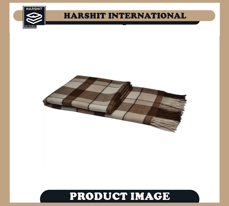 Premium Quality Material Blanket Bedding Set Classic Design Breathable Soft And Cozy Tartan Plaid Blankets For Sale