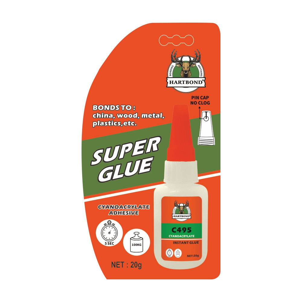 All purpose 20g fast bond super glue for wood leather plastic rubber paper metal ceramic stone etc.