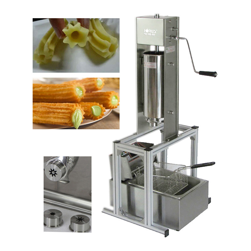 Industrial food machinery churros filling machine with fryer