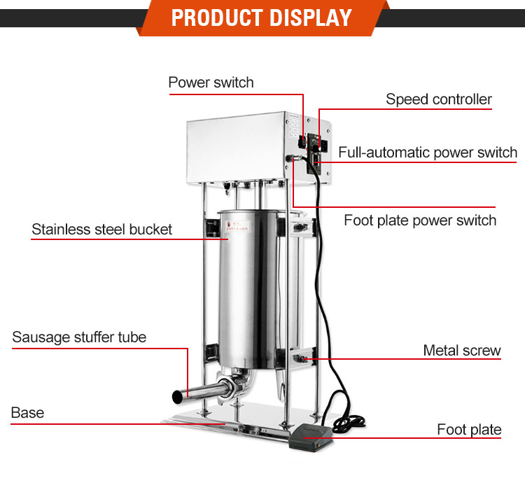 sausage making machine automatic/sausage stuffer Filling Vertical Meat Processor