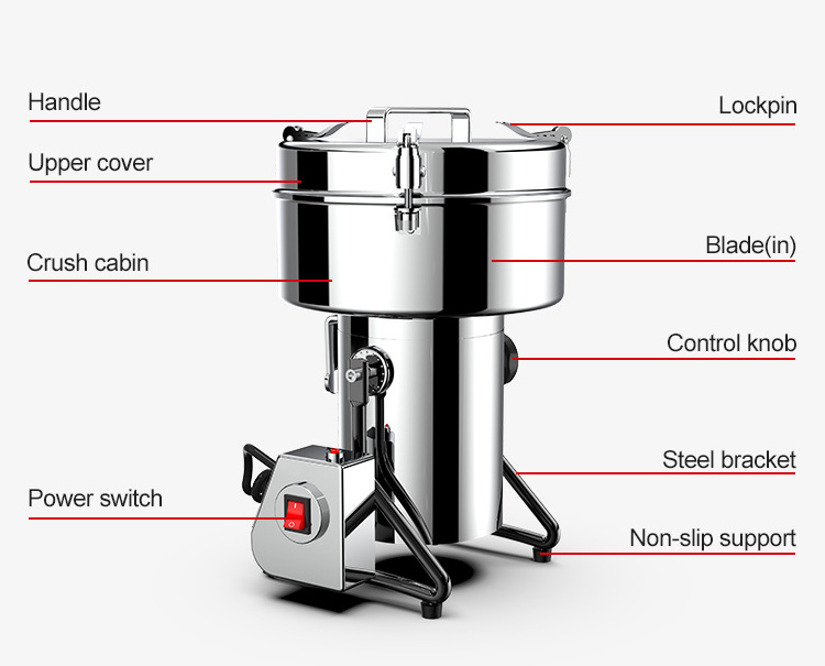 Commercial turmeric power grinder Dry spice food powder grinding machine