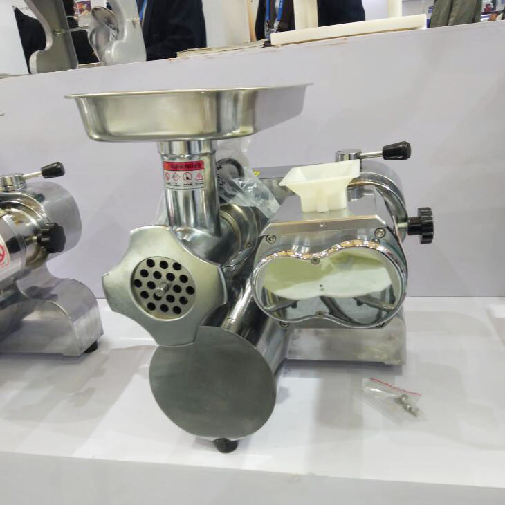 kitchen industrial mini top electric meat slicer machine and grinder and chicken mincer equipment with sausage stuffer