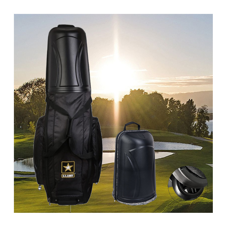 Unique Design 1200D Nylon 1680D Polyester Hybrid Bag Golf Travel Cover Top Hard Shell Golf Bag Travel For Airline