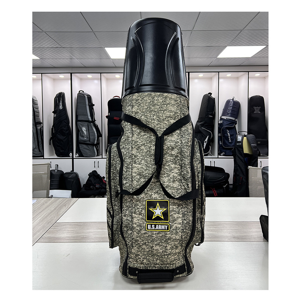 Unique Design 1200D Nylon 1680D Polyester Hybrid Bag Golf Travel Cover Top Hard Shell Golf Bag Travel For Airline