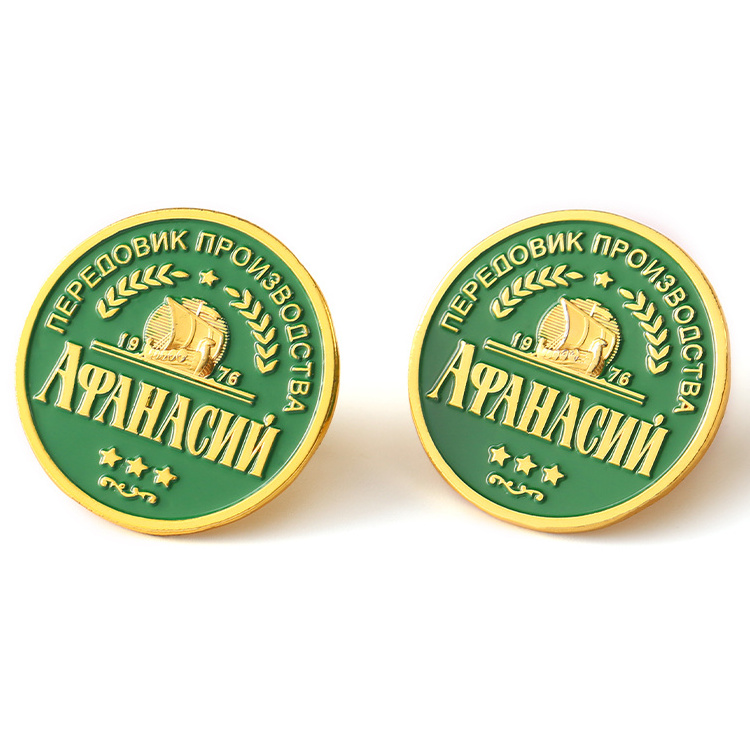 new design high quality gold color customized enamel metal souvenir  alloy metal detective metal badge